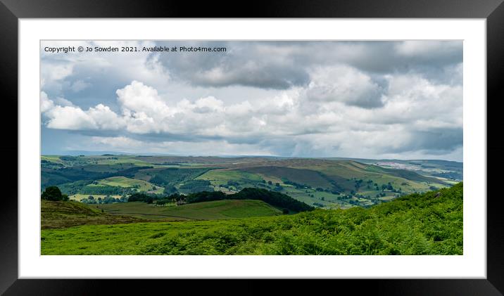 Hope Valley, from Owler Tor Framed Mounted Print by Jo Sowden