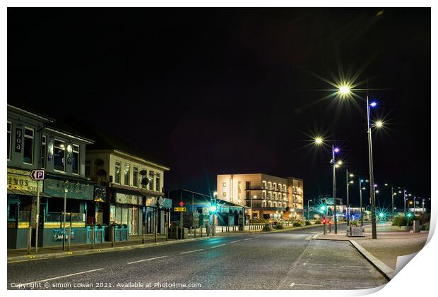 Seaburn front Print by simon cowan