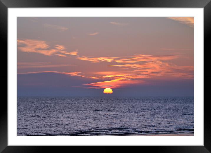 Sun setting behind Argyll Framed Mounted Print by Allan Durward Photography
