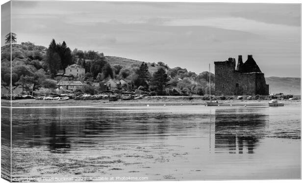 Loch Ranza Isle of Arran Scotland Black and White Canvas Print by Pearl Bucknall