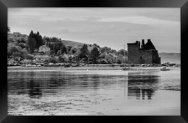 Loch Ranza Isle of Arran Scotland Black and White Framed Print by Pearl Bucknall