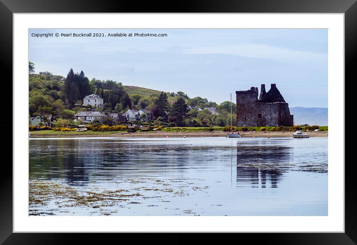 Loch Ranza and Castle Isle of Arran Scotland Framed Mounted Print by Pearl Bucknall