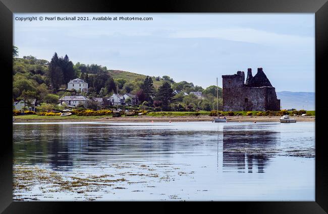 Loch Ranza and Castle Isle of Arran Scotland Framed Print by Pearl Bucknall