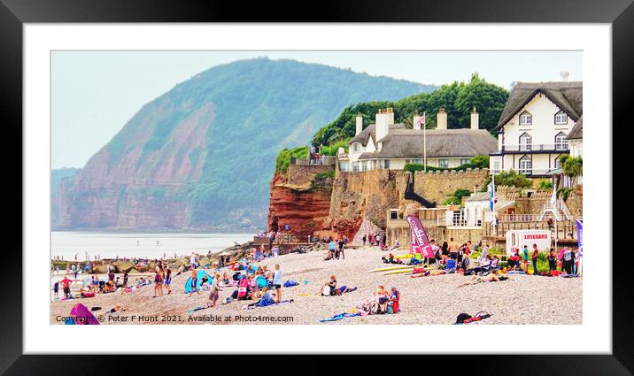 Jurassic Coast At Sidmouth East Devon  Framed Mounted Print by Peter F Hunt