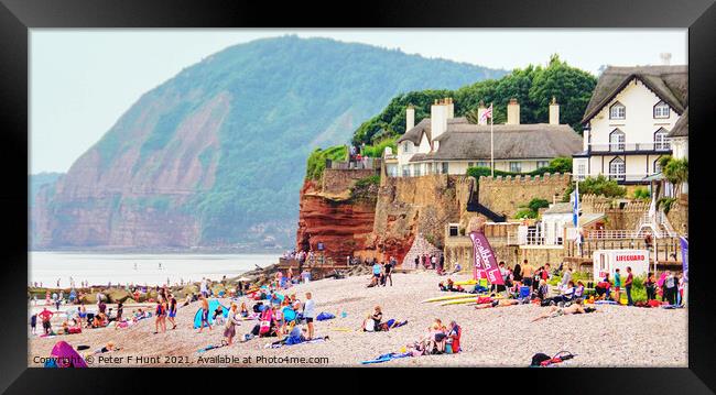 Jurassic Coast At Sidmouth East Devon  Framed Print by Peter F Hunt