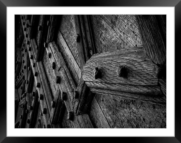 Castle Door Framed Mounted Print by David Jeffery