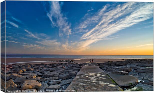 Dunraven Bay Canvas Print by Chris Drabble