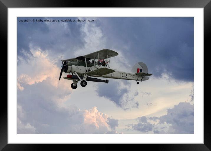 Royal Navy Fairey Swordfish airplane Framed Mounted Print by kathy white