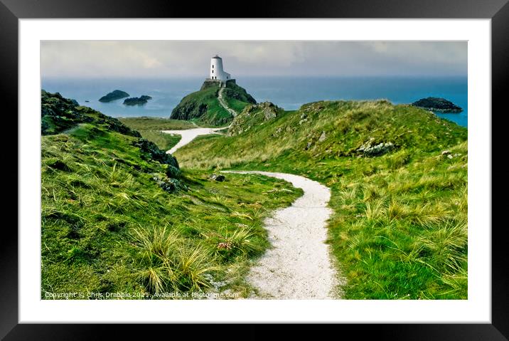 Llanddwyn Island Lighthouse Framed Mounted Print by Chris Drabble