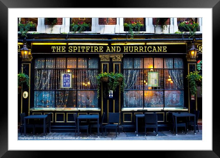 Spitfire And Hurricane Pub Framed Mounted Print by David Pyatt