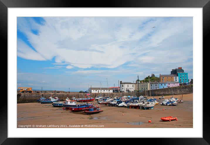 Tenby Harbour Framed Mounted Print by Graham Lathbury
