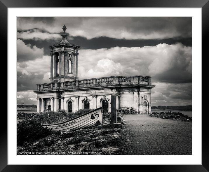 Normanton Church Monochrome Framed Mounted Print by Janet Carmichael