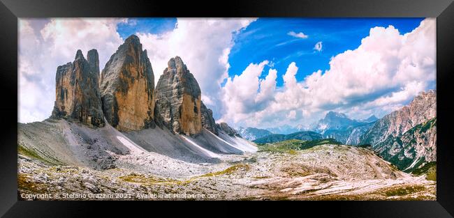 Tre Cime di Lavaredo. Dolomites Framed Print by Stefano Orazzini