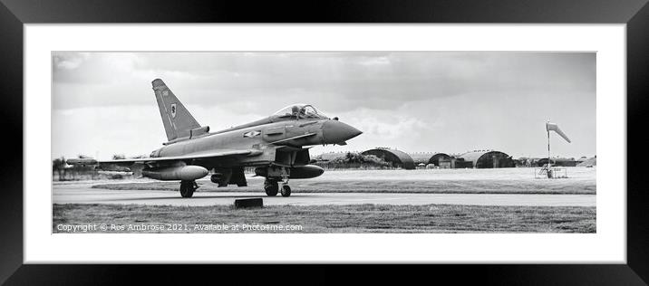 Typhoon Leaving RAF Coningsby Framed Mounted Print by Ros Ambrose