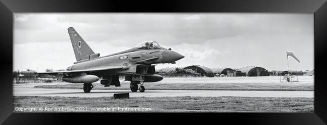 Typhoon Leaving RAF Coningsby Framed Print by Ros Ambrose