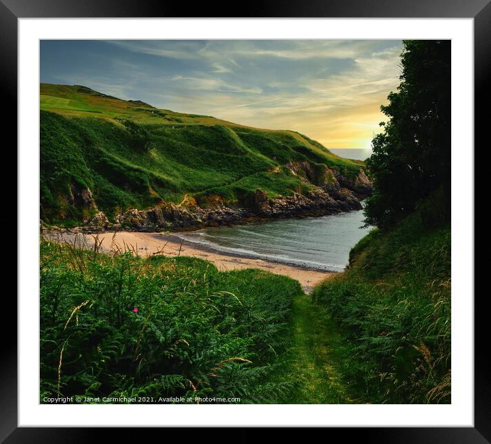 Scotlands Secret Seaside Haven Framed Mounted Print by Janet Carmichael