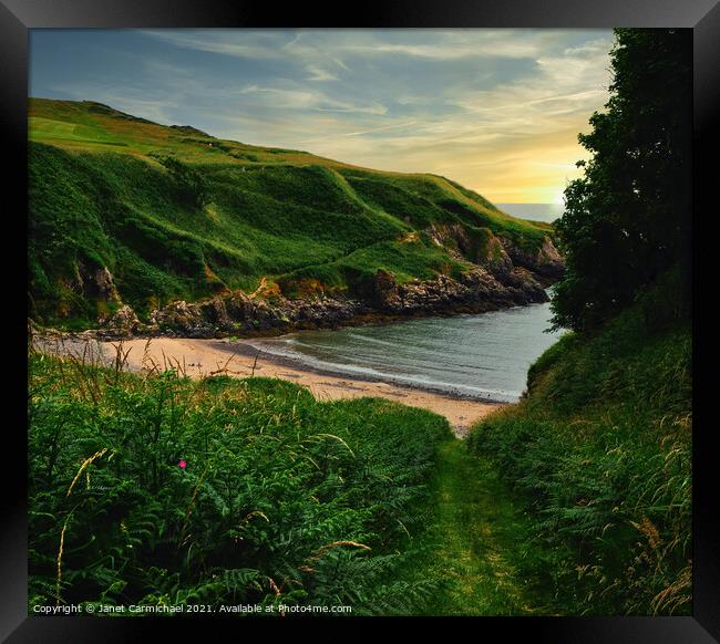 Scotlands Secret Seaside Haven Framed Print by Janet Carmichael