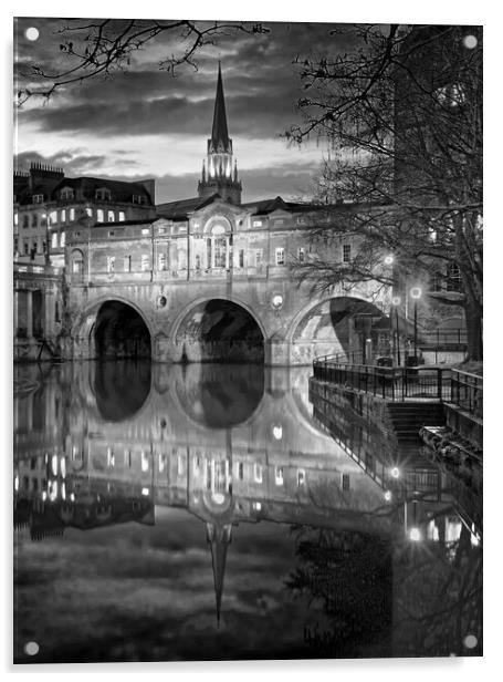 Pulteney Bridge and River Avon in Bath  Acrylic by Darren Galpin