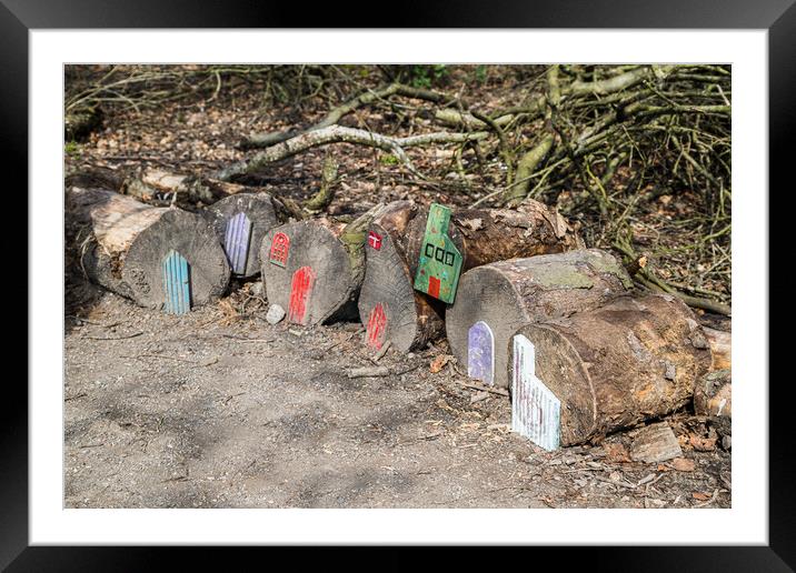 Fairy houses on the ground Framed Mounted Print by Jason Wells