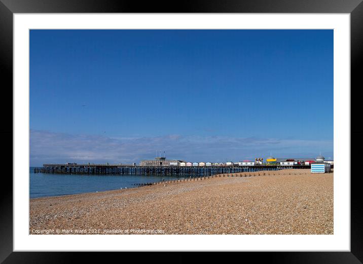 Hastings Pier on a Glorious August Morning. Framed Mounted Print by Mark Ward