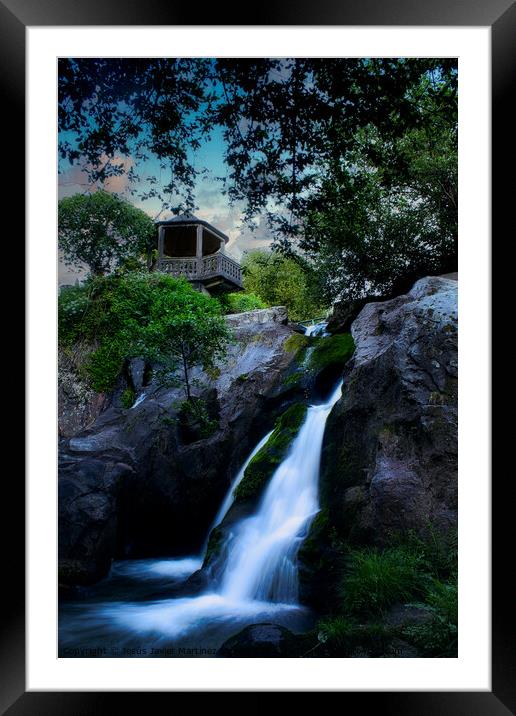 The Enchanting Feixa Waterfall Framed Mounted Print by Jesus Martínez