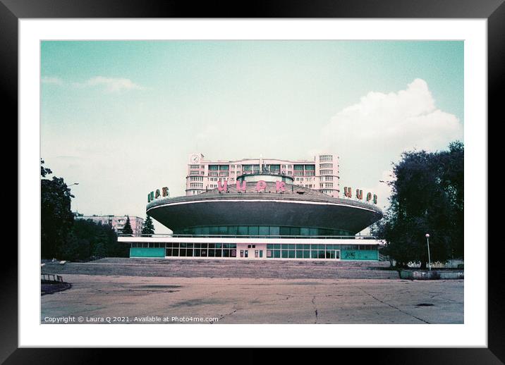 Soviet Circus, Zaporizhzhia Framed Mounted Print by Laura Q