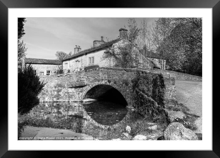  Malham bridge Yorkshire  Framed Mounted Print by Diana Mower