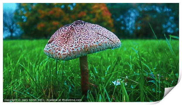 Medusa Mushroom Standing Tall Print by GJS Photography Artist