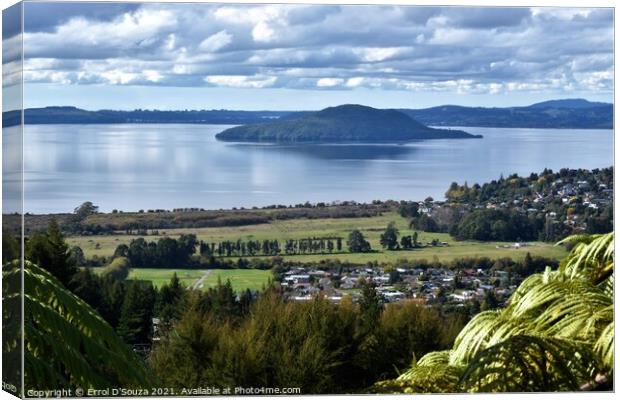 Lake Rotorua Panorama Canvas Print by Errol D'Souza