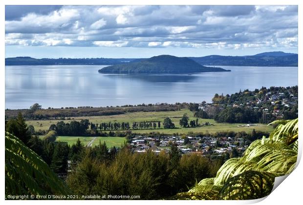 Lake Rotorua Panorama Print by Errol D'Souza
