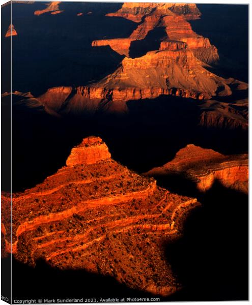 Sunrise at Yaki Point Grand Canyon Canvas Print by Mark Sunderland