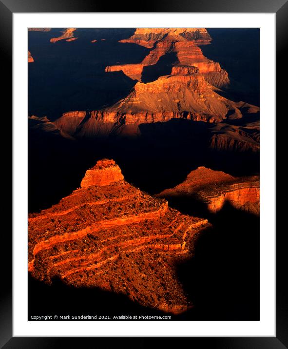 Sunrise at Yaki Point Grand Canyon Framed Mounted Print by Mark Sunderland