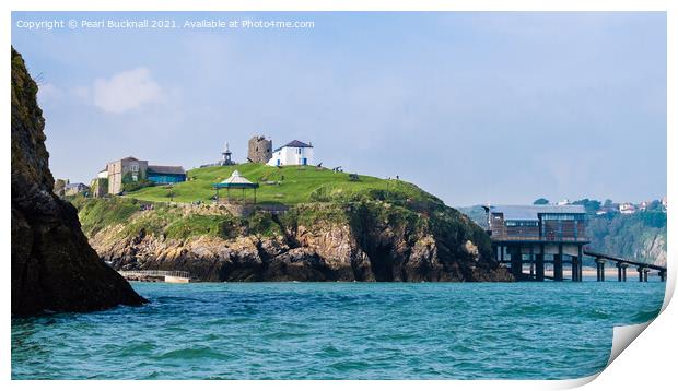 Castle Hill Tenby Pembrokeshire Wales Print by Pearl Bucknall