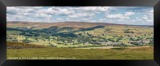 Middleton in Teesdale Panorama Framed Print by Richard Laidler