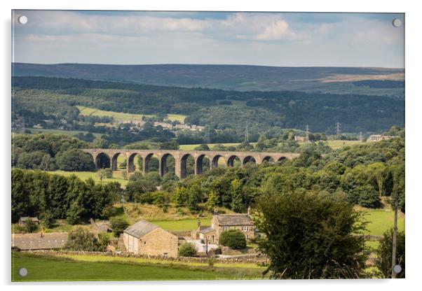 Hewenden Viaduct Cullingworth Bronte Country  Acrylic by Glen Allen