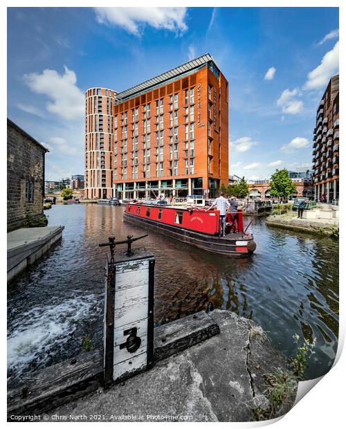 Leeds Canal Basin Print by Chris North