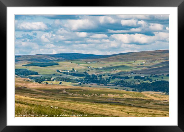 Towards Ettersgill, Teesdale from the Pennine Way Framed Mounted Print by Richard Laidler