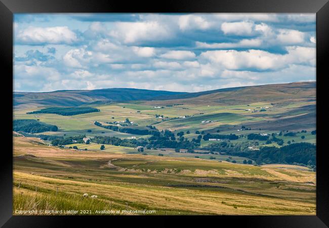 Towards Ettersgill, Teesdale from the Pennine Way Framed Print by Richard Laidler