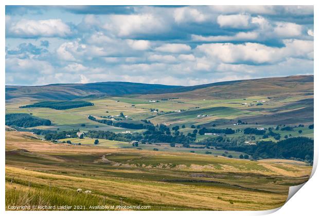Towards Ettersgill, Teesdale from the Pennine Way Print by Richard Laidler