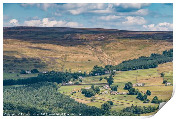 Snaisgill, Teesdale from the Pennine Way Print by Richard Laidler