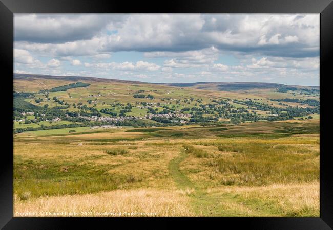 The Pennine Way down to Middleton in Teesdale Framed Print by Richard Laidler