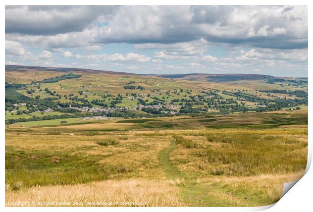 The Pennine Way down to Middleton in Teesdale Print by Richard Laidler
