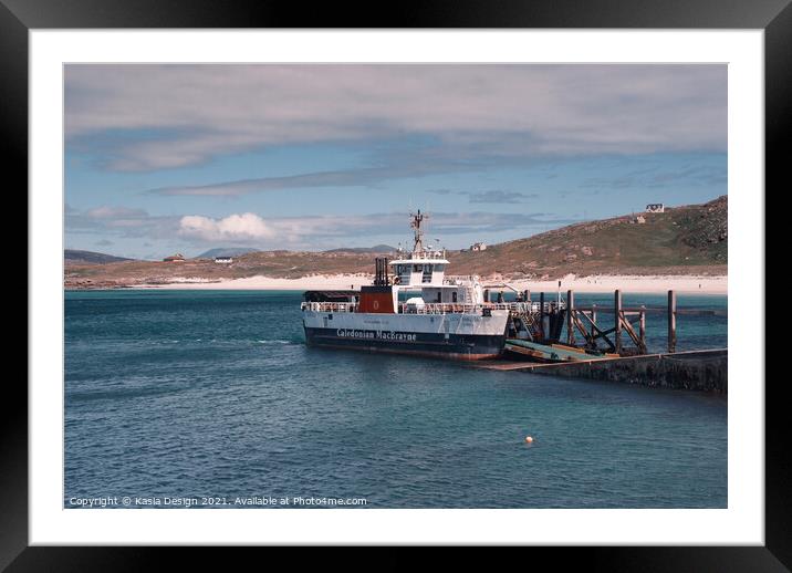 Eriskay to Barra Ferry Framed Mounted Print by Kasia Design