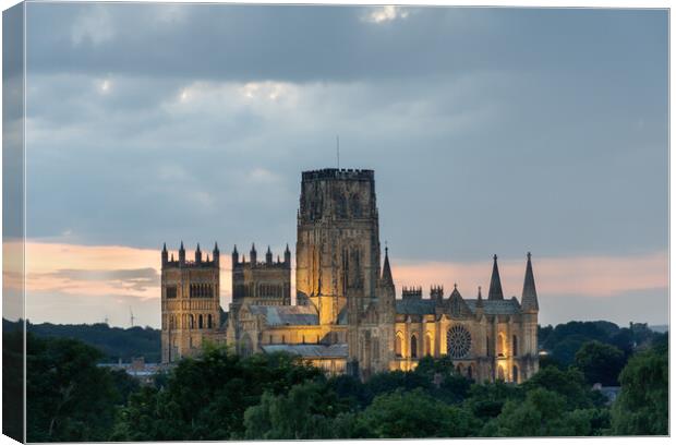 Durham Cathedral after sunset Canvas Print by Kevin Winter