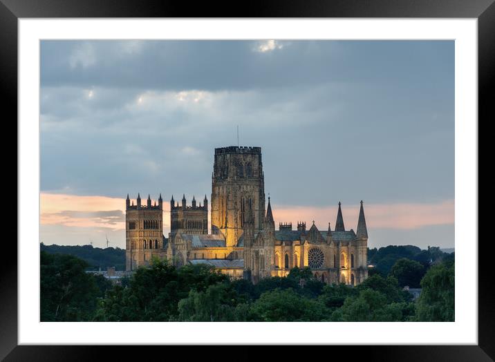 Durham Cathedral after sunset Framed Mounted Print by Kevin Winter