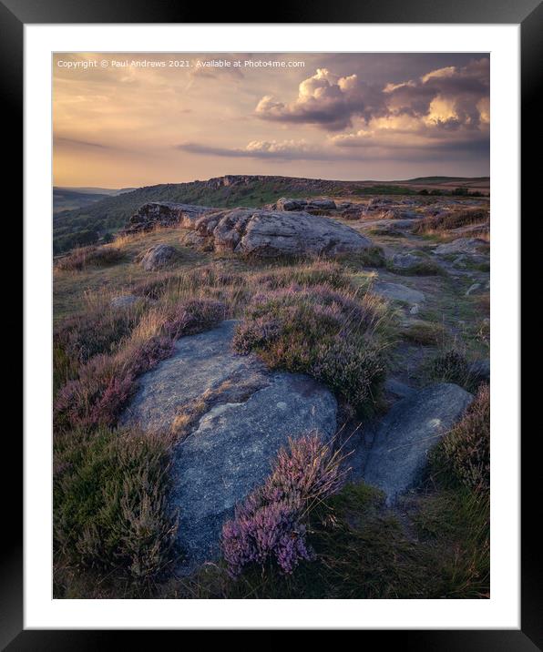 Baslow Edge Framed Mounted Print by Paul Andrews