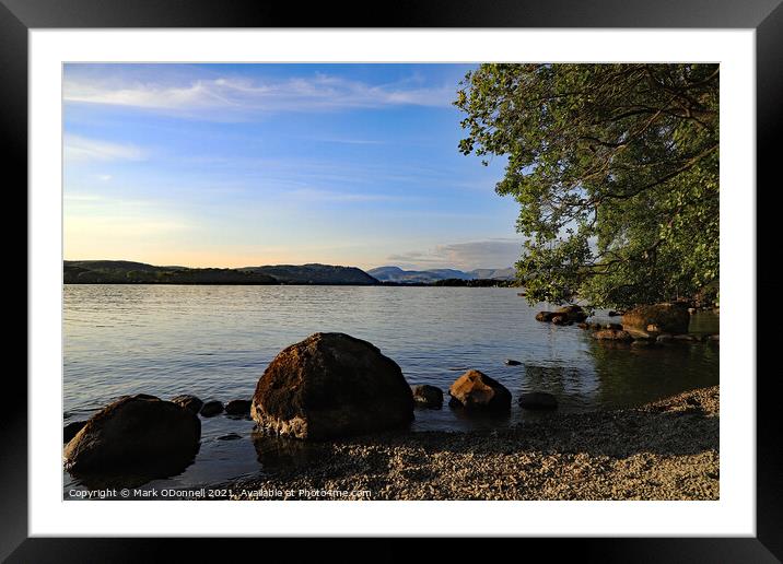 Windermere at evening Framed Mounted Print by Mark ODonnell
