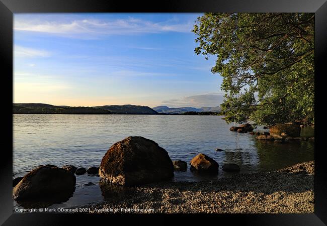 Windermere at evening Framed Print by Mark ODonnell