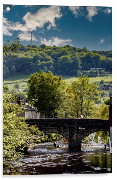 A Summer Afternoon in Hebdon Bridge West Yorkshire Acrylic by Glen Allen