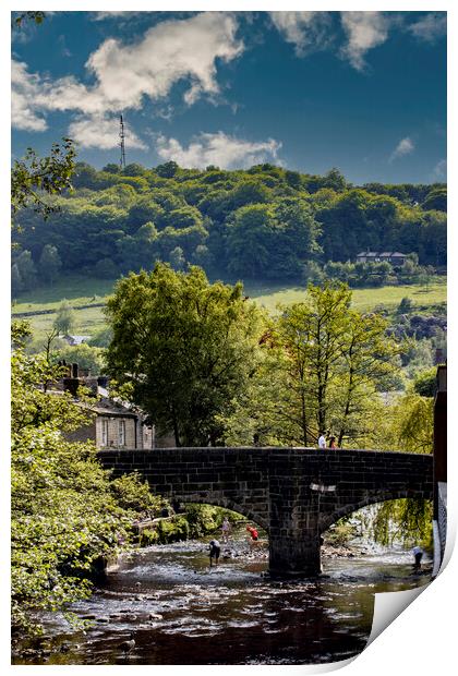 A Summer Afternoon in Hebdon Bridge West Yorkshire Print by Glen Allen